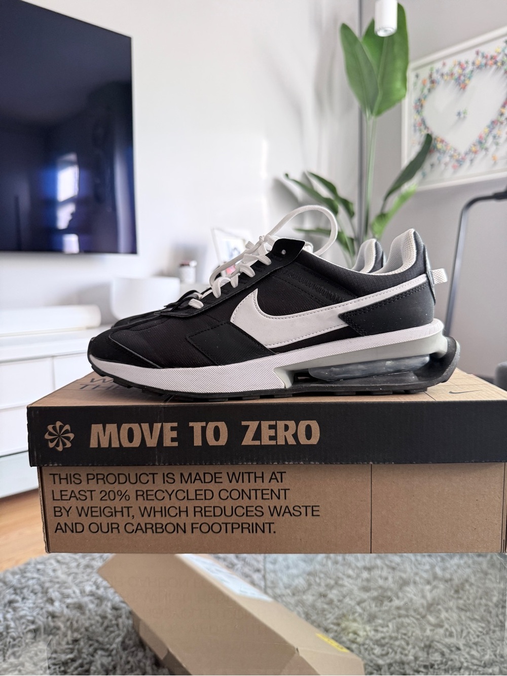 Nike Black and White Low-Profile Air Cushion Sneaker